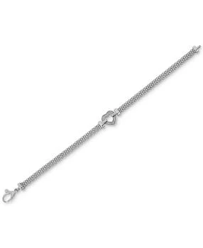 Macy's | Diamond Heart Mesh Link Bracelet (1/8 ct. t.w.) in Sterling Silver,商家Macy's,价格¥846