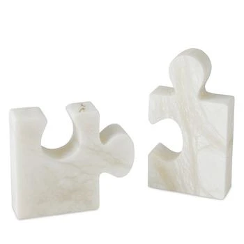 Global Views | Jigsaw Bookends in White, Set of 2,商家Bloomingdale's,价格¥4857