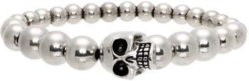Alexander McQueen | Silver Skull Ball Bracelet商品图片,独家减免邮费
