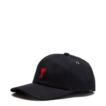 ami paris真假, AMI | Ami Paris Red Embroidered Logo Cap - Black商品图片 