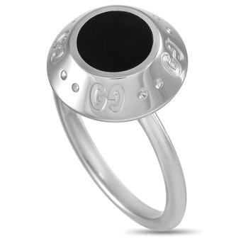 商品Gucci 18K White Gold Onyx Ring图片
