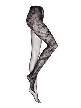 amina muaddi是什么牌子, Wolford | X Amina Muaddi Split Lace Tights Black商品图片 5折