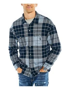 Nautica | Mens Plaid Knit Button-Down Shirt,商家Premium Outlets,价格¥246