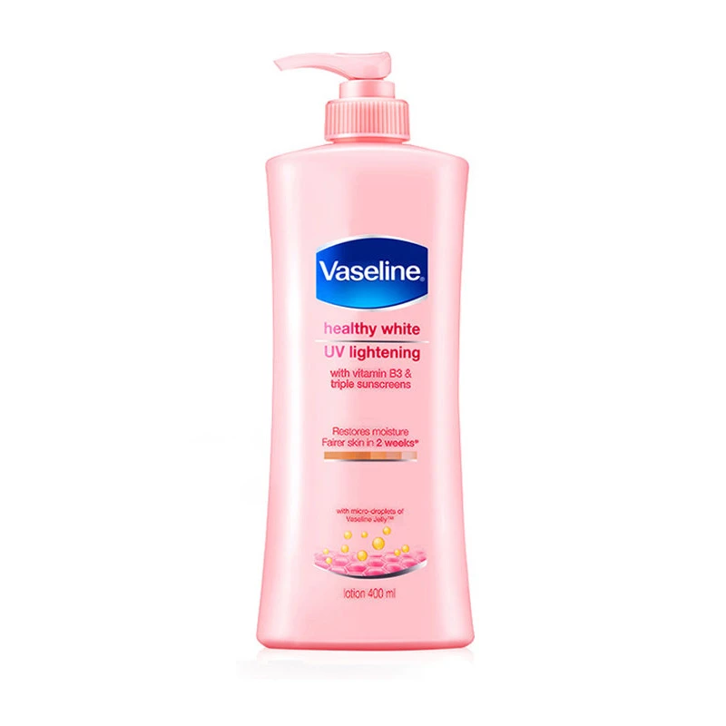 Vaseline | Vaseline凡士林 亮肤嫩肤 补水保湿 烟酰胺滋润身体乳 粉色 400ml 新旧包装随机发 5折×额外8折, 包邮包税, 额外八折