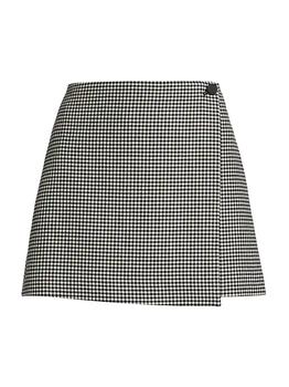 推荐Renna Houndstooth Wrap Miniskirt商品