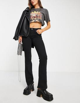 冬装topshop jamie, Topshop | Topshop low-rise bootcut jamie jeans in black商品图片 