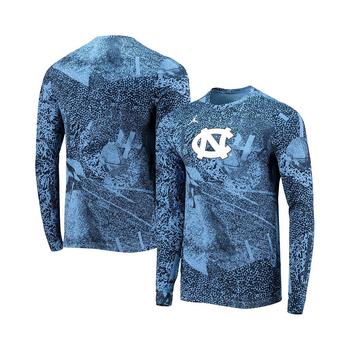 推荐Men's Brand Carolina Blue North Carolina Tar Heels Static Performance Long Sleeve T-shirt商品