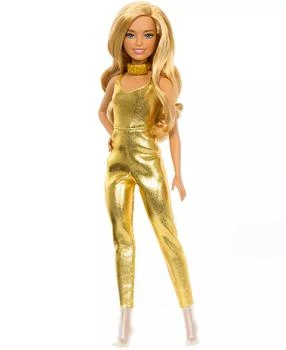 Barbie | Fashionistas 65th Anniversary Doll 222, Petite with Blonde Wavy Hair, Golden Jumpsuit,商家Macy's,价格¥83