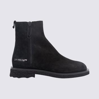 OFF-WHITE BLACK SUEDE SPONGESOLE BOOTS product img
