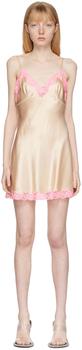 商品Beige & Pink Lace Slip Dress图片