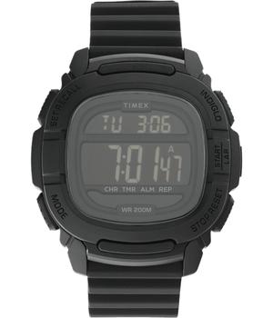 Timex | 47 mm Command 47 Black Case Digital Dial Black Silicone Strap商品图片,独家减免邮费