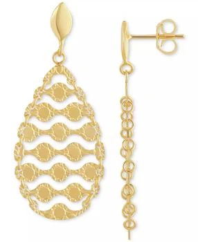 Italian Gold | Openwork Teardrop Drop Earrings in 10k Gold,商家Macy's,价格¥2466