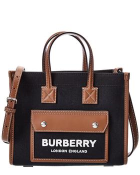 burberry tote, Burberry | Burberry Freya Mini Canvas & Leather Tote商品图片 8.2折