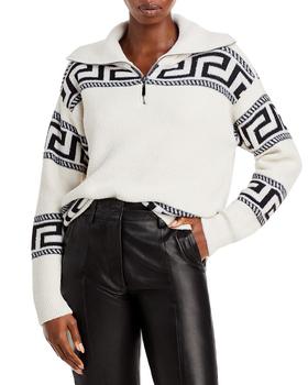 AQUA | Printed Fleece Quarter Zip Pullover - 100% Exclusive商品图片,6.1折, 独家减免邮费