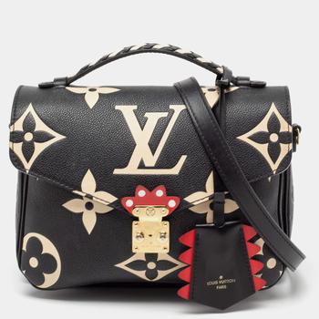 路易威登女包, [二手商品] Louis Vuitton | Louis Vuitton Black/Beige Monogram Empreinte Crafty Pochette Metis Bag商品图片 9.8折, 满1件减$100, 满减