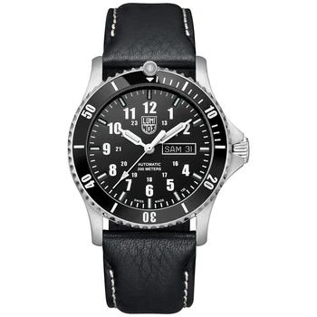 Luminox | Men's Swiss Automatic Sport Timer Black Leather Strap Watch 42mm 