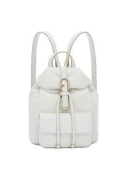 Furla | Flow Mini White Leather Backpack,商家Italist,价格¥2813