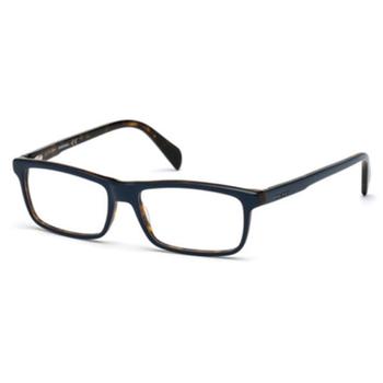 推荐Diesel Mens Blue Square Eyeglass Frames DL520309254商品