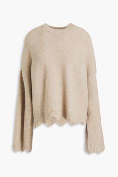 3.1 Phillip Lim | Scalloped mélange brushed knitted sweater商品图片,3折