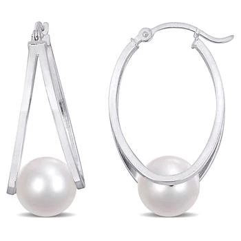 Mimi & Max | Mimi & Max 8-8.5mm Cultured Freshwater Pearl Earrings in Sterling Silver 4折, 独家减免邮费