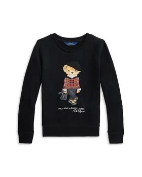 Ralph Lauren | Girls' Polo Bear Graphic Fleece Sweatshirt - Little Kid, Big Kid 
