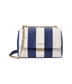 kate spade帆布包, Kate Spade | Carlyle Striped Smooth Leather Medium Shoulder Bag商品图片 4.7折