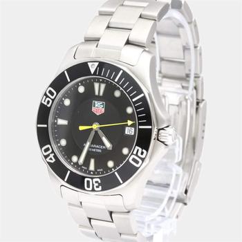 推荐Tag Heuer Black Stainless Steel Aquaracer WAB1110 Quartz Men's Wristwatch 38 mm商品