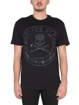 商品Philipp Plein Skull Bones Logo Crewneck T-Shirt图片