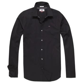 Tommy Hilfiger | Tommy Hilfiger Original Flag Stretch Long Sleeve Shirt - Black商品图片,满$200享9折, 满折