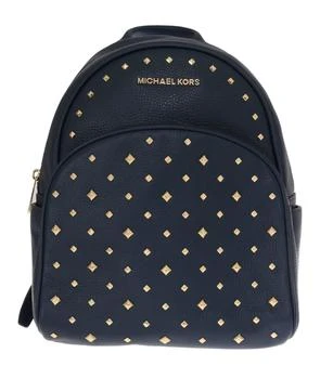 推荐Michael Kors Navy Blue ABBEY Leather Backpack Bag商品