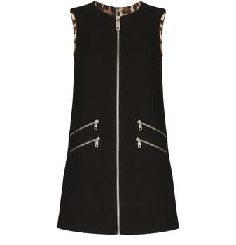 Dolce & Gabbana | 短款羊毛绉纱 A 字形连衣裙 5.9折