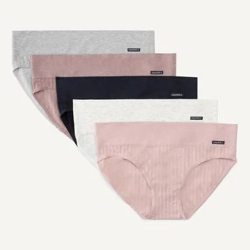 Nautica | Nautica Womens Seamless Ribbed Hipster Brief, 5-Pack,商家Premium Outlets,价格¥156