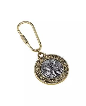 Symbols of Faith | 14K Gold-Dipped and Silver-Tone St. Christopher Key Fob,商家Macy's,价格¥335
