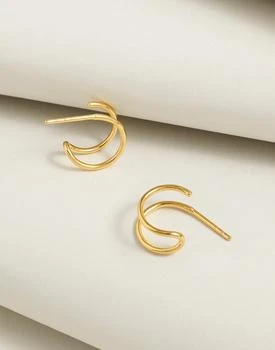 Madewell | Delicate Collection Demi-Fine 14k Plated Double Hoop Earrings 