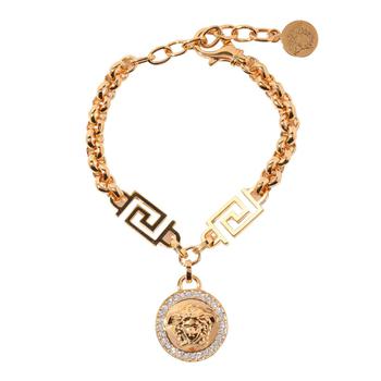 商品Versace | Versace La Medusa Greca Bracelet With Crystals - Women,商家Piano Luigi,价格¥4715图片