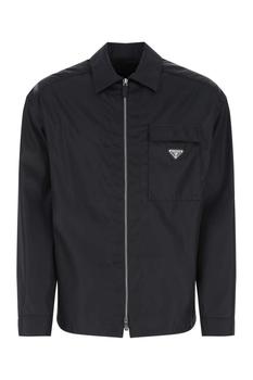 Prada | Prada Logo Plaque Zipped Shirt商品图片,