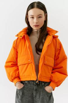 Urban Outfitters | UO Rue Hooded Crinkle Puffer Jacket商品图片,额外7折, 额外七折