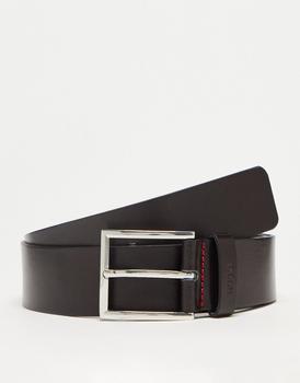 Hugo Boss | HUGO Giaspo leather belt in dark brown商品图片,额外9.5折, 额外九五折