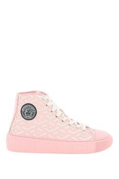 推荐Versace greca laser cut leather hi-top sneakers商品