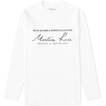 推荐Martine Rose Long Sleeve Classic Logo T-Shirt商品