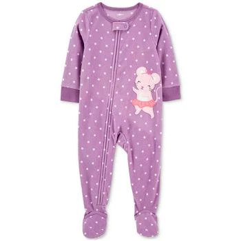 Carter's | Toddler Girls Long Sleeve Fleece Footed Pajamas 5折