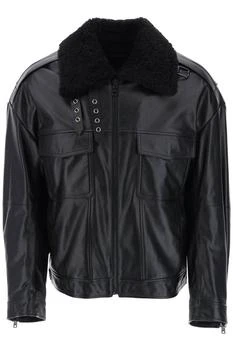 Dolce & Gabbana | Leather And Fur Biker Jacket,商家Wanan HK,价格¥31655