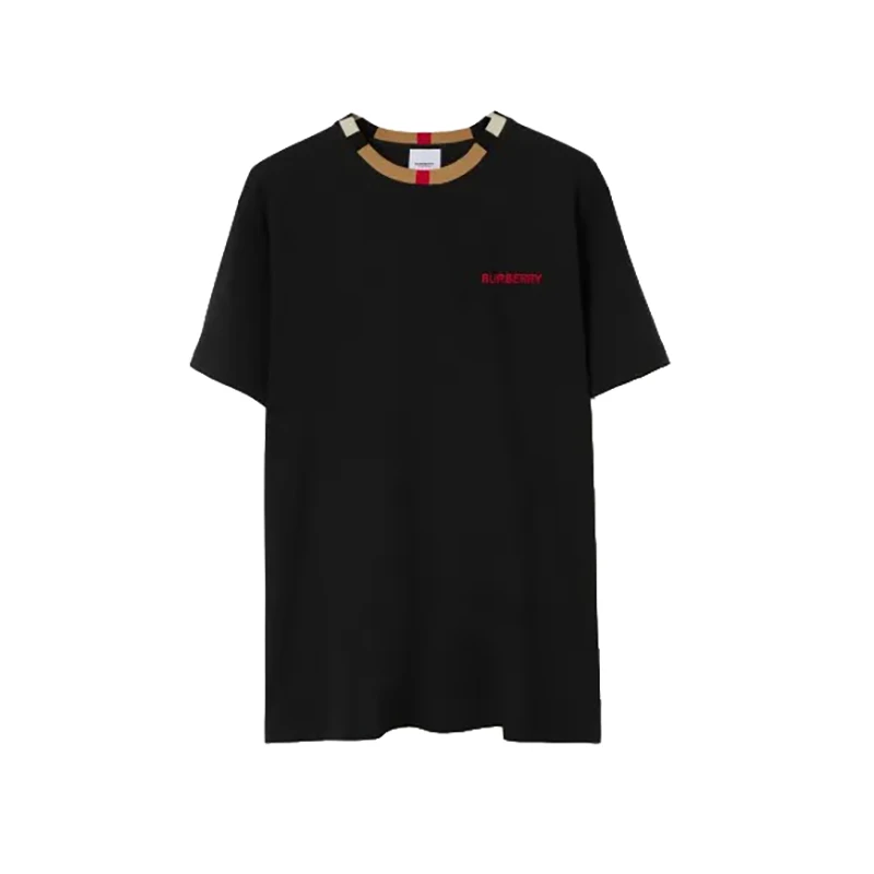 Burberry | 博柏利23新款 男士黑色条纹装饰棉质短袖T恤80695381,商家VPF,价格¥1353