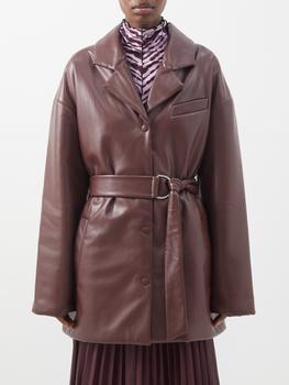 Nanushka | Liban belted faux-leather jacket商品图片,