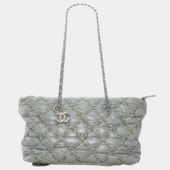 香奈儿122单肩包, [二手商品] Chanel | Chanel Grey Paris-Byzance Tweed On Stitch Shoulder Bag商品图片 7.2折