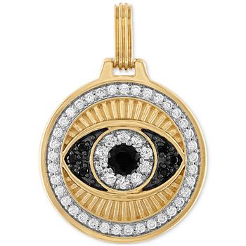Esquire Men's Jewelry | Cubic Zirconia Evil Eye Pendant in 14k Gold-Plated Sterling Silver, Created for Macy's商品图片,6折×额外8.5折, 额外八五折