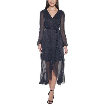 Kensie | Ruffled Faux-Wrap Dress商品图片,