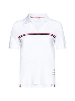Thom Browne | Thom Browne RWB Stripe Detailed Polo Shirt商品图片,4.2折起