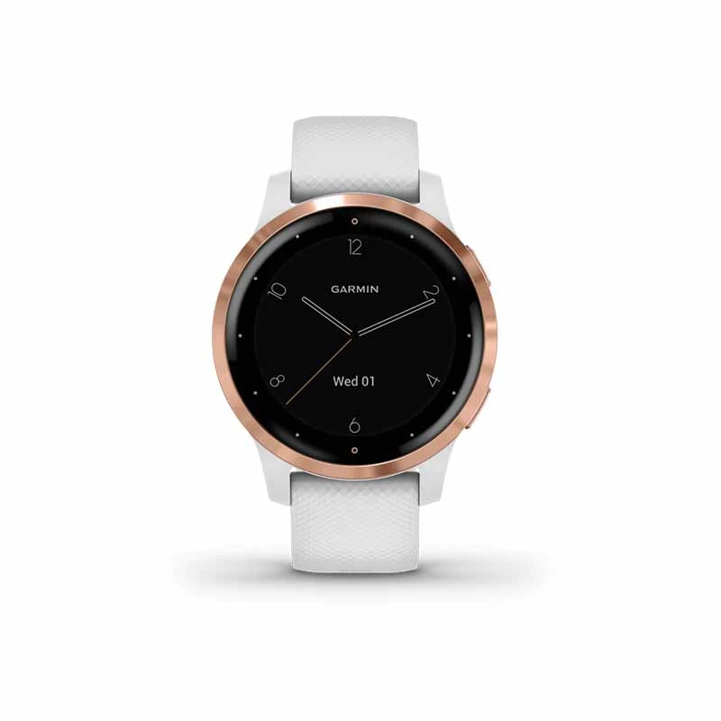 Garmin | GARMIN 女士玫瑰金色树脂表盘石英机芯白色硅胶表带智能手表40MM,商家VP FRANCE,价格¥1918