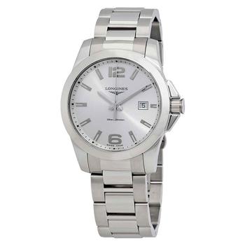 product Longines Conquest Silver Dial Stainless Steel Mens 41mm Watch L37594766 image
